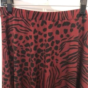 George Animal Print Skirt